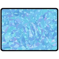 Light Blue Abstract Mosaic Art Color Fleece Blanket (large)  by SpinnyChairDesigns