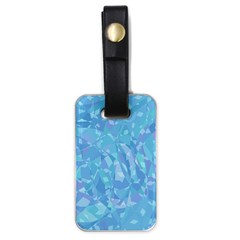 Light Blue Abstract Mosaic Art Color Luggage Tag (one Side) by SpinnyChairDesigns