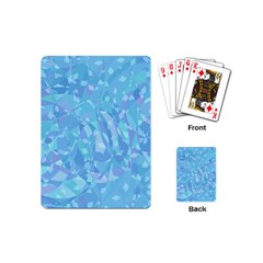 Light Blue Abstract Mosaic Art Color Playing Cards Single Design (mini) by SpinnyChairDesigns