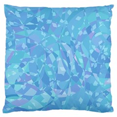 Light Blue Abstract Mosaic Art Color Large Cushion Case (two Sides) by SpinnyChairDesigns