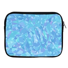 Light Blue Abstract Mosaic Art Color Apple Ipad 2/3/4 Zipper Cases by SpinnyChairDesigns