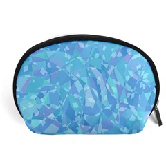 Light Blue Abstract Mosaic Art Color Accessory Pouch (large) by SpinnyChairDesigns