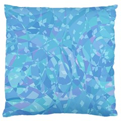 Light Blue Abstract Mosaic Art Color Standard Flano Cushion Case (two Sides) by SpinnyChairDesigns