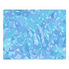 Light Blue Abstract Mosaic Art Color Double Sided Flano Blanket (large)  by SpinnyChairDesigns