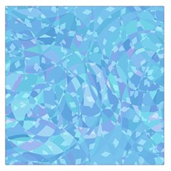 Light Blue Abstract Mosaic Art Color Large Satin Scarf (square) by SpinnyChairDesigns