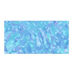 Light Blue Abstract Mosaic Art Color Satin Wrap by SpinnyChairDesigns