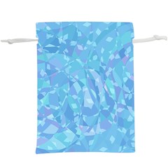 Light Blue Abstract Mosaic Art Color  Lightweight Drawstring Pouch (xl) by SpinnyChairDesigns