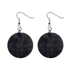 Matte Charcoal Black Color  Mini Button Earrings by SpinnyChairDesigns