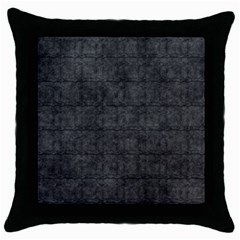 Matte Charcoal Black Color  Throw Pillow Case (black) by SpinnyChairDesigns