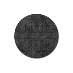 Matte Charcoal Black Color  Magnet 3  (round) by SpinnyChairDesigns