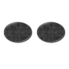 Matte Charcoal Black Color  Cufflinks (oval) by SpinnyChairDesigns