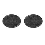 Matte Charcoal Black Color  Cufflinks (Oval) Front(Pair)