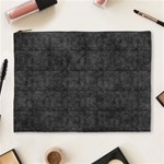 Matte Charcoal Black Color  Cosmetic Bag (XL) Front