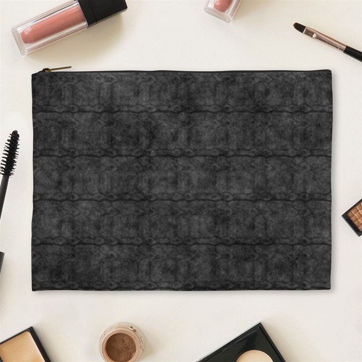 Matte Charcoal Black Color  Cosmetic Bag (XL)