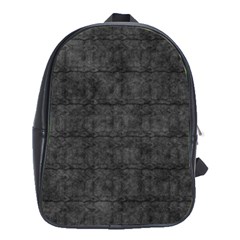 Matte Charcoal Black Color  School Bag (xl) by SpinnyChairDesigns