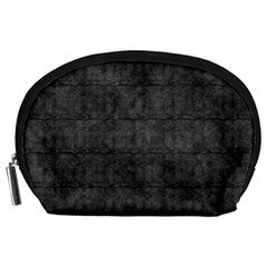 Matte Charcoal Black Color  Accessory Pouch (large) by SpinnyChairDesigns