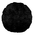 Matte Charcoal Black Color  Large 18  Premium Flano Round Cushions Front