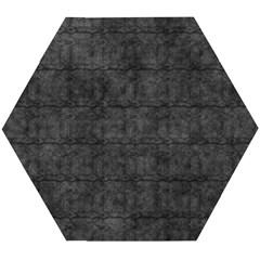 Matte Charcoal Black Color  Wooden Puzzle Hexagon by SpinnyChairDesigns