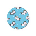 Unicorns  Rubber Coaster (Round)  Front