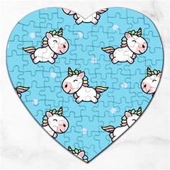 Unicorns  Jigsaw Puzzle (heart) by Sobalvarro