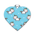 Unicorns  Dog Tag Heart (Two Sides) Front