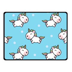 Unicorns  Double Sided Fleece Blanket (small)  by Sobalvarro