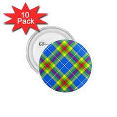 Clown Costume Plaid Striped 1 75  Buttons (10 Pack) by SpinnyChairDesigns