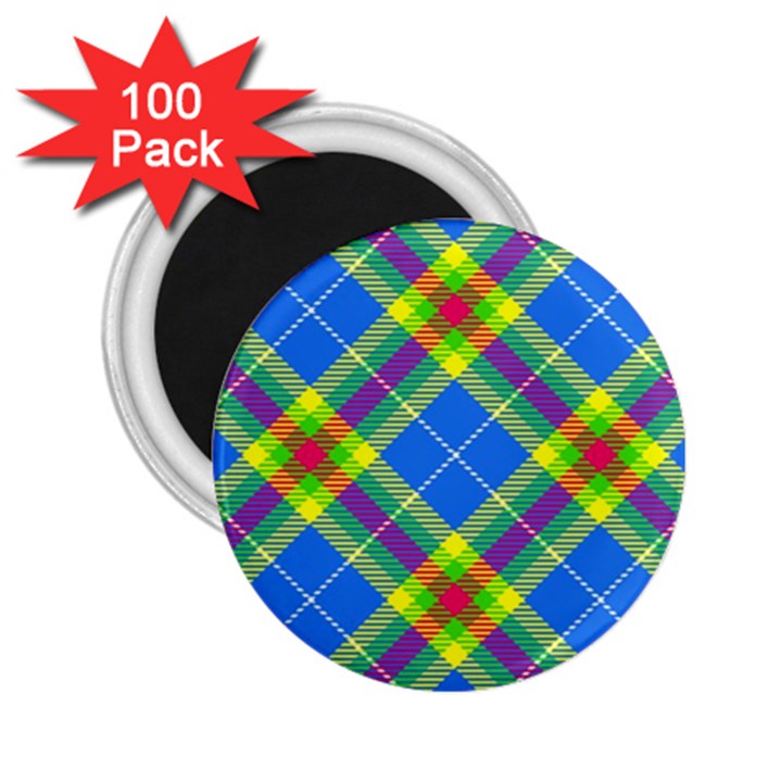 Clown Costume Plaid Striped 2.25  Magnets (100 pack) 