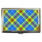 Clown Costume Plaid Striped Cigarette Money Case Front