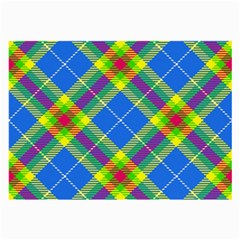 Clown Costume Plaid Striped Large Glasses Cloth by SpinnyChairDesigns