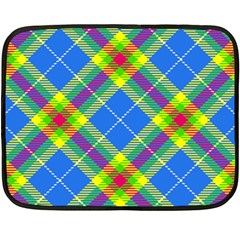 Clown Costume Plaid Striped Double Sided Fleece Blanket (mini)  by SpinnyChairDesigns