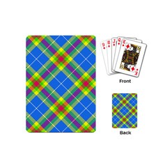 Clown Costume Plaid Striped Playing Cards Single Design (mini) by SpinnyChairDesigns