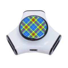 Clown Costume Plaid Striped 3-port Usb Hub by SpinnyChairDesigns