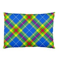 Clown Costume Plaid Striped Pillow Case (two Sides) by SpinnyChairDesigns