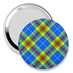 Clown Costume Plaid Striped 3  Handbag Mirrors Front