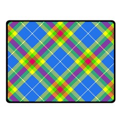 Clown Costume Plaid Striped Double Sided Fleece Blanket (small)  by SpinnyChairDesigns