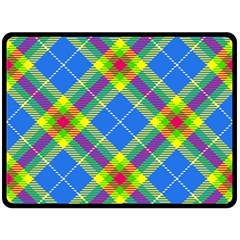 Clown Costume Plaid Striped Double Sided Fleece Blanket (large)  by SpinnyChairDesigns