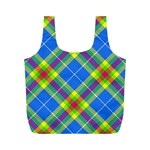 Clown Costume Plaid Striped Full Print Recycle Bag (M) Front