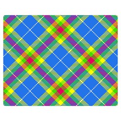 Clown Costume Plaid Striped Double Sided Flano Blanket (medium)  by SpinnyChairDesigns