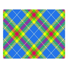 Clown Costume Plaid Striped Double Sided Flano Blanket (large)  by SpinnyChairDesigns