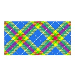 Clown Costume Plaid Striped Satin Wrap by SpinnyChairDesigns