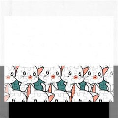 Seamless-cute-cat-pattern-vector Rectangular Jigsaw Puzzl by Sobalvarro