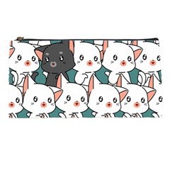 Seamless-cute-cat-pattern-vector Pencil Case by Sobalvarro