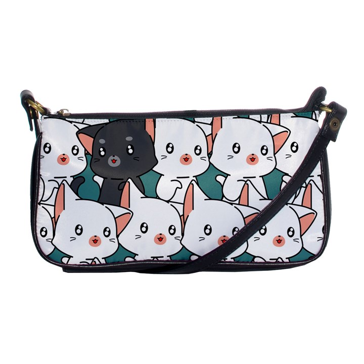 Seamless-cute-cat-pattern-vector Shoulder Clutch Bag