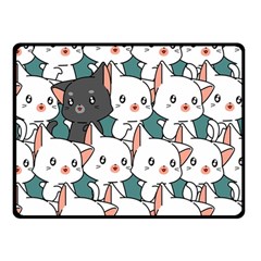 Seamless-cute-cat-pattern-vector Double Sided Fleece Blanket (small)  by Sobalvarro