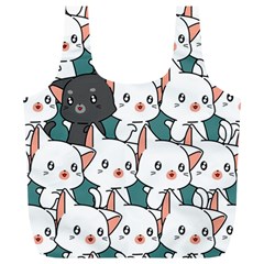 Seamless-cute-cat-pattern-vector Full Print Recycle Bag (xl) by Sobalvarro