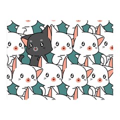 Seamless-cute-cat-pattern-vector Double Sided Flano Blanket (mini)  by Sobalvarro