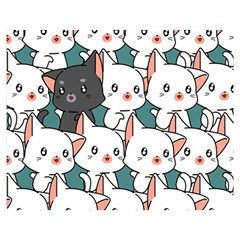 Seamless-cute-cat-pattern-vector Double Sided Flano Blanket (medium)  by Sobalvarro