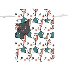 Seamless-cute-cat-pattern-vector  Lightweight Drawstring Pouch (xl) by Sobalvarro