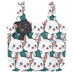 Seamless-cute-cat-pattern-vector Full Print Recycle Bag (xxxl) by Sobalvarro